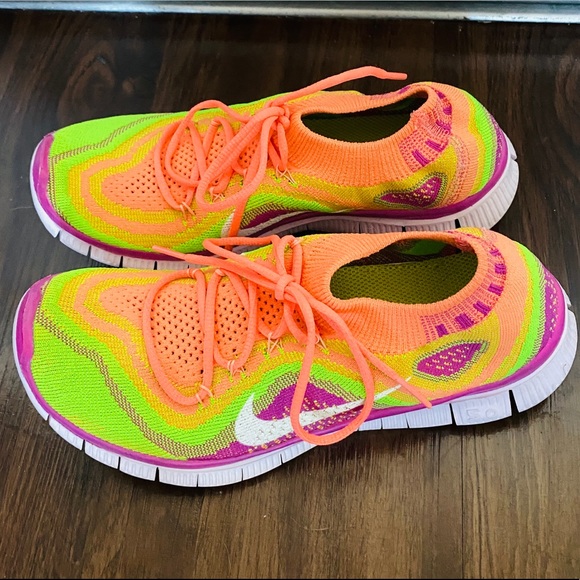 nike free flyknit 5.0 nsw womens orange